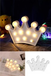 3d Dekoratif Pilli Kraliçe Tacı Model Led Masa Ve Gece Lambası - 1