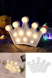 3d Dekoratif Pilli Kraliçe Tacı Model Led Masa Ve Gece Lambası - 1