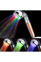 Renk Değiştiren Led Işıklı Su Tasarruflu Basınçlı Duş Başlığı - 1