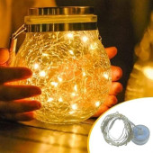 Bakır Tel 3 Metre Dekoratif Aydınlatma Günışığı Led Işık Zinciri - 1