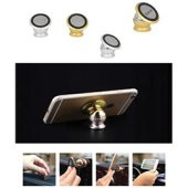 Metal Mıknatıslı Araç Telefon Standı (Krom Rengi) - 1