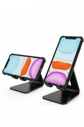 Siyah Aynalı Cep Telefonu Sabitleyici Stand Katlanabilir Ayarlanabilir Telefon Standı - 1