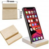 Ahşap Dekoratif Telefon Tutucu Telefon Standı - 1