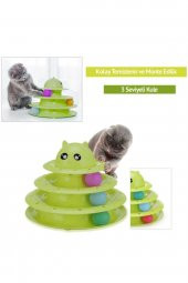 Tower Of Tracks Eğlenceli Üç Katlı Kedi Oyuncağı Seti Kedi Oyunu - 2