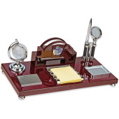 Saatli Kristal Dünya Aksesuarlı Masa Seti - 1