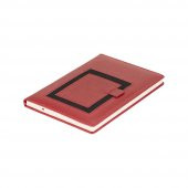 Termoderi Kapaklı Gri Defter ( 13 x 21 cm ) - Elastik Cepli - 1