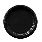 Siyah Plastik Tabak 22 cm-20 Adet - 2