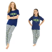 YENİ İNCİ 4 ÇİFT ANNE KIZ BABA OĞUL AİLE PİJAMA TAKIM thumbnail 4