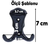 Martı Duvar Vestiyer Portmanto Askısı Dolap Elbise Askılığı Siyah Plastik Askı Askılık - 2