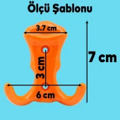 Martı Duvar Vestiyer Portmanto Askısı Dolap Elbise Askılığı Turuncu Plastik Askı Askılık - 2