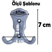 Martı Duvar Vestiyer Portmanto Askısı Dolap Elbise Askılığı Gri Plastik Askı Askılık thumbnail 2