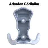 Martı Duvar Vestiyer Portmanto Askısı Dolap Elbise Askılığı Gri Plastik Askı Askılık thumbnail 4