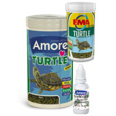 Amore Turtle Green Sticks Kaplumbağa Yemi ve Multivitamin Seti 1000 ve 250 ml Ema - 1