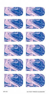 Ebruli Desen Tırnak Dövmesi, Tırnak Tattoo, Nail Art, Tırnak Sticker thumbnail 2