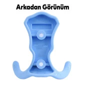 Martı Duvar Vestiyer Portmanto Askısı Dolap Elbise Askılığı Mavi Renk Plastik Askı Askılık - 4