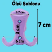 Martı Duvar Vestiyer Portmanto Askısı Dolap Elbise Askılığı Lila Renk Plastik Askı Askılık - 2