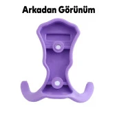 Martı Duvar Vestiyer Portmanto Askısı Dolap Elbise Askılığı Lila Renk Plastik Askı Askılık - 4