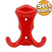 Martı Duvar Vestiyer Portmanto Askısı Dolap Elbise Askılığı Kırmızı Renk Plastik Askı Askılık - 1