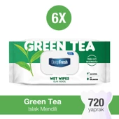 Deep Fresh Doğal Özler Yeşil Çay Islak Mendil 6 x 120 Yaprak - 6
