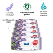 Deep Fresh Maxi Pack Islak Mendil Lavanta 5 x 144 Yaprak thumbnail 3
