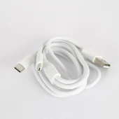 Tecno Huawei Mate 30 Rs İle Uyumlu Çift UsbA & Type-C ve Micro Çıkışlı Kablolu Hızlı Şarj Aleti thumbnail 4