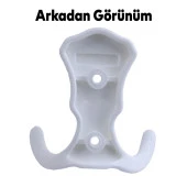 Martı Duvar Vestiyer Portmanto Askısı Dolap Elbise Askılığı Beyaz Renk Plastik Askı Askılık - 3