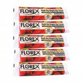 Florex 60 Litre Büzgülü Çilek Kokulu Çöp Torbası Poşeti / 65 x 70 Cm. - 10x5 Rulo / Paket - 1