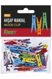 Mini Renkli Ahşap Mandal - 1