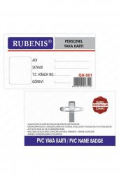 Yaka Kartı Iğneli Klipsli 9cm 6cm - 1