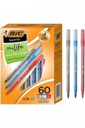 Round Stıck Tükenmez 60 Lı Eko Mix Set- 25 Mavi+25 Siyah+10 Kırmızı tk.k - 1
