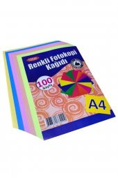 Renkli A4 Fotokopi Kağıdı 100 Yaprak 5 Renk - 1