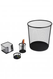 Metal Ofis Seti 4lü Çöp Kutulu Glb001 fx - 2