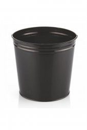 Siyah Metal Çöp Kovası Fx - 1