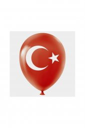 100 Adet Türk Bayraklı Balon - 1