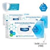 Deep Fresh Alkollü Antiviral Islak Mendil 3 x 56 Yaprak thumbnail 8