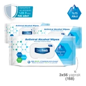 Deep Fresh Alkollü Antiviral Islak Mendil 3 x 56 Yaprak thumbnail 3