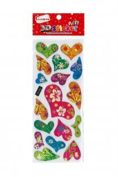 3d-14 Kalp Şekilli-2 Puffy Sticker 177565 - 1