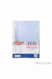 Eco A4 Beyaz Kenarlı Delikli Poşet Dosya Ekoomik Gömlek Föy 10 Paket - 1