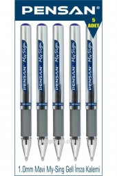 My-sing Gel 1.0 Mm Mavi Roller Imza Kalemi 5 Adet - 1