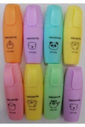 Mini Fosforlu 8 Adet Pastel Renkler Kalem f.k - 1