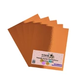 Turuncu 35x50 Metalik Aynalı Fon Kartonu 5 Adet 1 Paket Artlantis Aynalı Metalik Fon Kartonu - 1