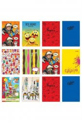 40 Yaprak A5 Küçük Boy Kareli Defter Karton Kapak 12 Adet t.d - 1