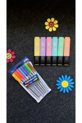 Triball Tükenmez Kalem 8 Renk + Masis Pastel Renk Fosforlu Işaretleme Kalemi 6 Lı Set - 1