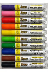 Whiteboard Marker Doldurulabilir Beyaz Tahta Kalemi Seti 10 Renk - 1