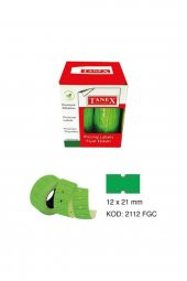 Etiket 12x21 Florasan Yeşil Florosan 800 Adet 12 Rulo - 1