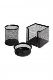 Metal Perfore 3`lü Set Siyah - 1