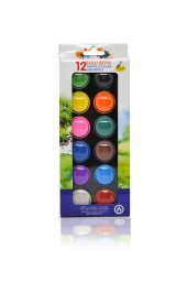 12 Renk Pastel Renklerde Sulu Boya ( Fırçalı ) - 1