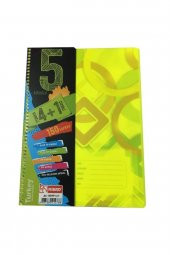 A4-150 Yaprak 4+1 Ayraçlı Konulu Defter Helezon Spiral - 1