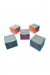 10 Adet Küp Not  Kağıt Küp Blok Not 500 Yaprak 9 X 7 X 7 cm - 1