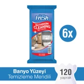 Ultra Fresh Banyo Yüzeyi Temizleme Mendili 6 x 20 Yaprak - 1